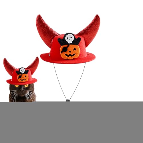 Hut für kleine Hunde | Design mit Hörnern | Halloween-Hut für Haustiere | verstellbares Zubehör für Kostüme bei Familienfeiern, Partys und Kostümpartys Hut für kleine Hunde | Design mit Hörnern | Halloween-Hut für Haustiere | verstellbares Zubehör für Kostüme bei Familienfeiern, Partys und Kostümpartys von Genérico
