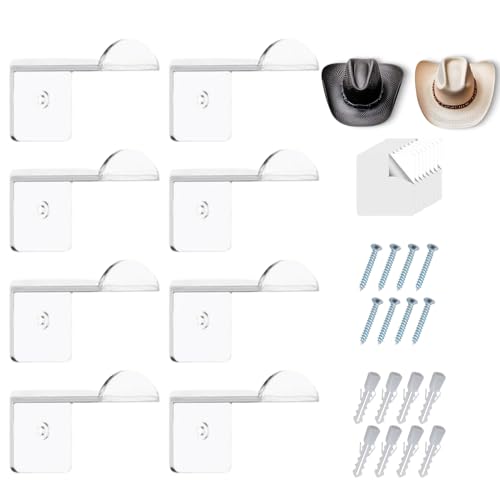 Hutgobos für den Kleiderschrank – Huthaken für Wandsticker | 7,1 cm breite Randkappenhalterung | Baseball-Schichten mit doppelseitiger Klebebefestigung Hutgobos für den Kleiderschrank – Huthaken für Wandsticker | 7,1 cm breite Randkappenhalterung | Baseball-Schichten mit doppelseitiger Klebebefestigung von Genérico