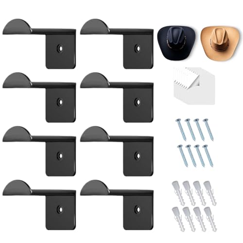 Hutgobos für den Kleiderschrank – Huthaken für Wandsticker | 7,1 cm breite Randkappenhalterung | Baseball-Schichten mit doppelseitiger Klebebefestigung von Genérico