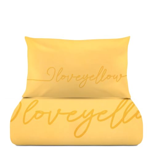 I Love Yellow Bettwäsche-Set für Einzelbetten I Love Yellow Bettwäsche-Set für Einzelbetten von Genérico