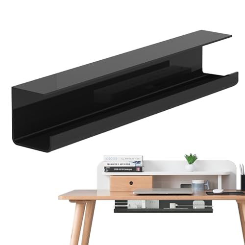 Kabelmanagement unter dem Schreibtisch | Kabelschale unter dem Schreibtisch - Flammhemmend 38,1 cm (15 Zoll), selbstklebend, verbreitertes Design für verschiedene Tische von Genérico