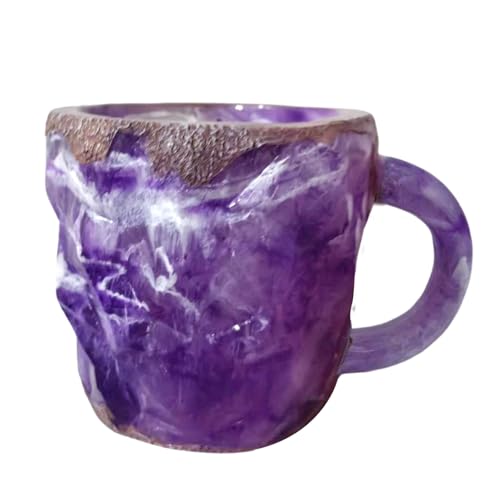 Kaffeetasse aus Mineralglas – Dekorative Mineral-Kaffeetasse | Kreative Wassertasse mit Glasdekor | Kaffeetassen aus Glas mit Griff | Photobooth trinkender Kaffee unterstützt die Neuheit Dr von Genérico