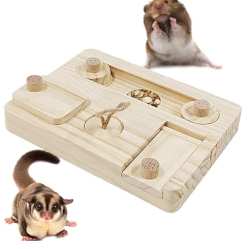 Kaninchenfütterungsspielzeug, Fütterungsmäuse, interaktives Kaninchen-Leckerli-Tablett aus Holz, zur Bereicherung von Fütterungsspielzeug, Zubehör für Haustiere von Genérico