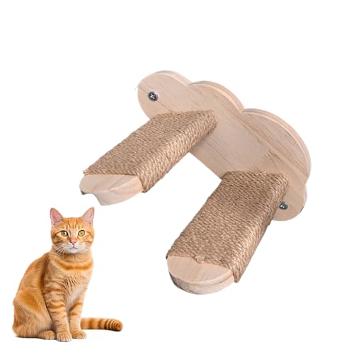 Katzentreppe - Wandregale für Katzen - Schwebende Treppe aus Massivholz | Stilvolle Wandregale und Wandhaken zum Klettern von Kätzchen, ideal für Innenräume, Schlafzimmer, Wohnräume Katzentreppe - Wandregale für Katzen - Schwebende Treppe aus Massivholz | Stilvolle Wandregale und Wandhaken zum Klettern von Kätzchen, ideal für Innenräume, Schlafzimmer, Wohnräume von Genérico