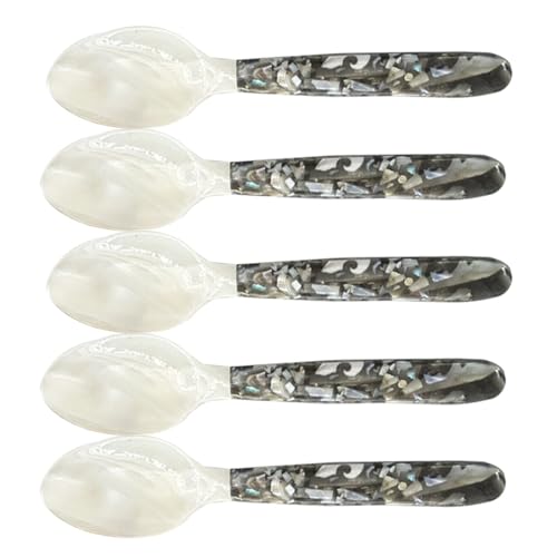Kaviarlöffel mit runden Griffen - 5 handgefertigte Perlmuttlöffel, Perlmutt-Löffel-Set, glänzend und eleganter Löffel-Server Delights Kaviarlöffel mit runden Griffen - 5 handgefertigte Perlmuttlöffel, Perlmutt-Löffel-Set, glänzend und eleganter Löffel-Server Delights von Genérico