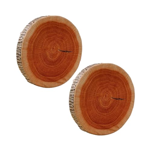Kissen: Inspiriert von Holz, weiches und bequemes Kissen | realistisches 2-teiliges Set für den Innenbereich, geeignet für Wohnzimmer, Sa-Anwendungen von Genérico