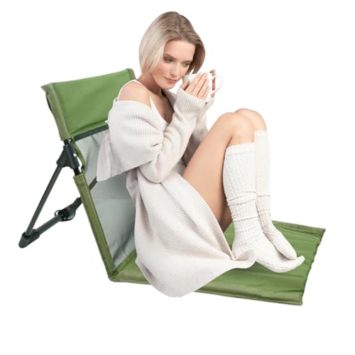 Klappstuhl – Rasensitz | Picknickstühle | Klappstuhl für Camping | tragbar für den mit Rückenlehne | Bodensitze für Wohnmobil Tailgating Patio Travel von Genérico