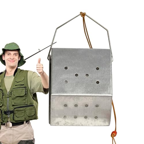 Köderhalter: Köderkäfig mit festem Punkt unten für Wels und Teiche | Leichte Köderfutterbox mit Easy Release Design, Köderfütterungswerkzeug von Genérico