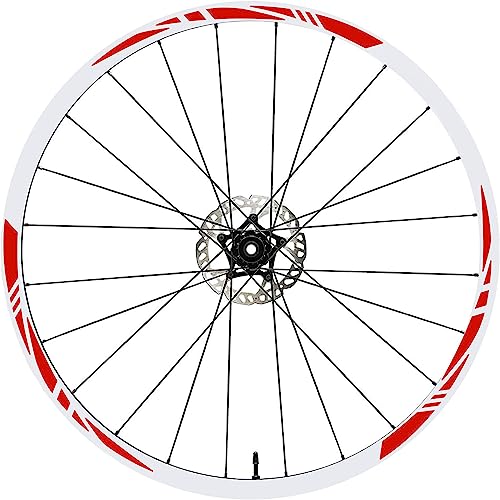 Komplettes Aufkleber-Set für Felgen 26 Zoll – 27,5 Zoll – 28 / 29 Zoll – Fahrrad MTB Bike Sticker Qualität wählen Farbe MTB003 (28-29 Zoll, 032 Rot) von Generico