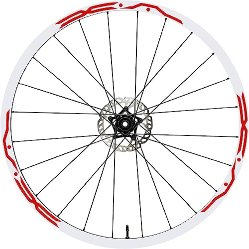 Komplettes Aufkleber-Set für Felgen 26 Zoll – 27,5 Zoll – 28 / 29 Zoll – Fahrrad MTB Bike Sticker Qualität wählen Farbe MTB010 (28-29 Zoll, 032 Rot) von Generico