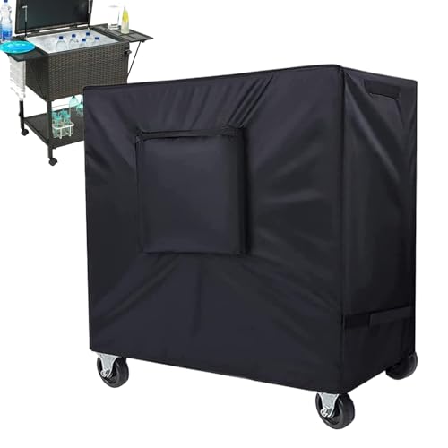Kühler Cart Cover, Heavy Duty Sturdy Chest Rolling Cooler Waterproof Cover, Cart Sunlight Rain Protection for Backyard Garden Camping von Genérico