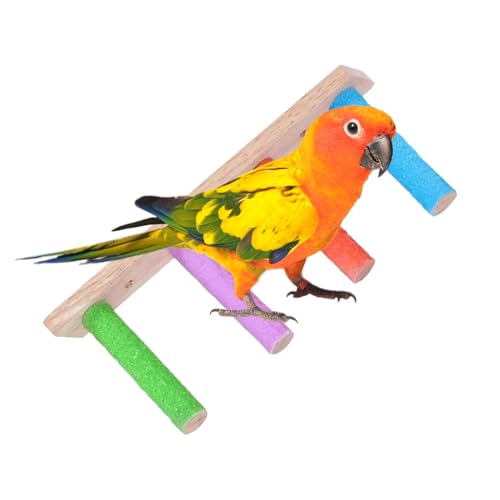 Leiter für Vogelkäfig, Leiter aus Holz für Papageien, robust, multifunktional zum Krallenschärfen, interaktives Zubehör für Wellensittichkäfige, Cotorras und Agapornis Leiter für Vogelkäfig, Leiter aus Holz für Papageien, robust, multifunktional zum Krallenschärfen, interaktives Zubehör für Wellensittichkäfige, Cotorras und Agapornis von Genérico