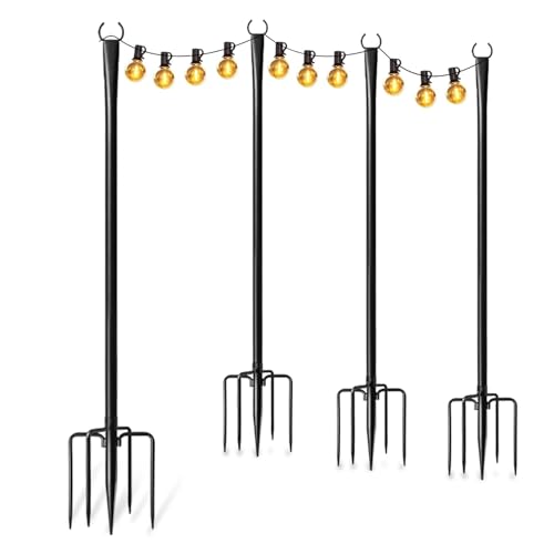 Lichterketten für den Außenbereich, robuste Stützstäbe für Außenbeleuchtung, langlebige Stangen für die Abdeckung von Rasen, Terrasse, Garten, Garten Lichterketten für den Außenbereich, robuste Stützstäbe für Außenbeleuchtung, langlebige Stangen für die Abdeckung von Rasen, Terrasse, Garten, Garten von Genérico