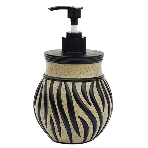 Lotionspender, Seifenspender für Küchenspüle, nachfüllbarer Retro-Flaschenbehälter mit 400 ml, Flüssigseifenflasche mit Zebra-Design, Pumpenhalter Lotionspender, Seifenspender für Küchenspüle, nachfüllbarer Retro-Flaschenbehälter mit 400 ml, Flüssigseifenflasche mit Zebra-Design, Pumpenhalter von Genérico