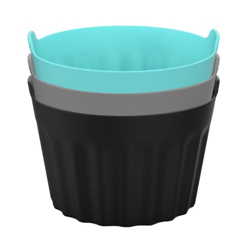 Luftfritteusenform, Becher für Eierwilder | 3 kleine Silikonbecher zum Pochieren von Eiern | Nicht klebrige Beschichtungen für Luftfritteuse | Luftfritteuse Eierbecher von Genérico
