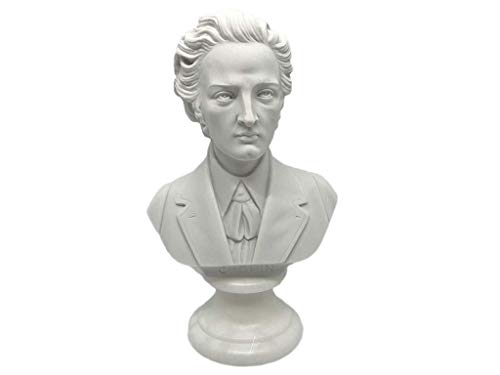 Made in Italy - Collectible Artistic Statue Handmade Alabaster - Great Musicians - Music and History - Bust of Chopin von Generico