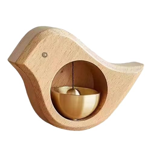 Magnetische Camensilisatoren Bell – Magnetic Wood Toilderbell | Magnet-Töne in Vogelform | Eingangswarnung aus Messing mit Kühlschrankwarnung von Genérico