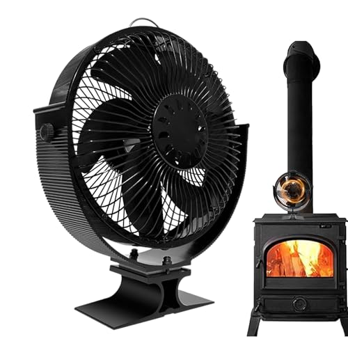 Manueller Ventilator mit nicht elektrischem Heizlüfter mit nicht elektrischem Herd, eingebauter Bimetall-Ofenventilator für Pelletöfen, thermoelektrisches Modul, Holzöfen und Chi Manueller Ventilator mit nicht elektrischem Heizlüfter mit nicht elektrischem Herd, eingebauter Bimetall-Ofenventilator für Pelletöfen, thermoelektrisches Modul, Holzöfen und Chi von Genérico