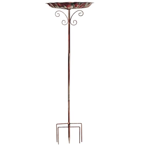 Metal Bird Bath Bowl - freistehende Vogelschüssel für Vögel im Freien, stehendes Vogelbad, verstellbare Vogelfutterhöhe, Gartenvogel, für Pa von Genérico