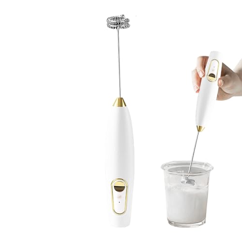 Milchaufschäumer, Handaufschäumer, Milchaufschäumer, wiederaufladbar, für Kaffee, tragbar, mit 3 Geschwindigkeiten, für Zuhause, Café, Coci von Genérico