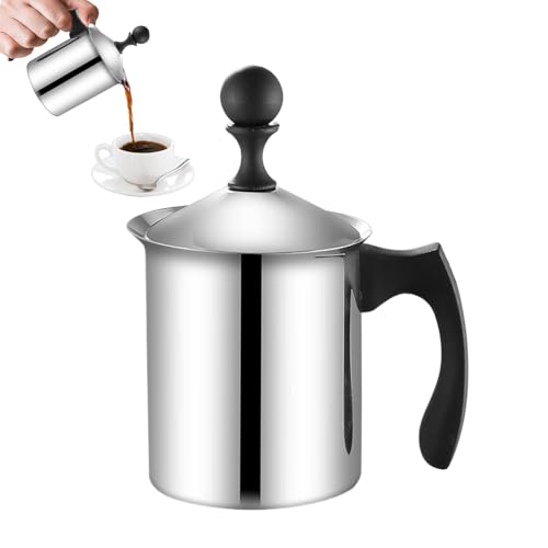 Milk Frother - Handmilchschrubber | Milk Frother | Edelstahl Handheld | Kaffeeschrubber | Manueller Milk-Schrubber | Safe Milk Foam Maker, Kitchen Gadget - Kitchen Tool von Genérico