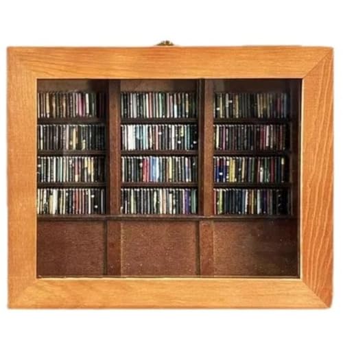 Mini-Bücherregal aus Holz, Schreibtisch-Ornament für Regal, regt Ihre Angst, als Geschenk zur Linderung von Stress von Genérico