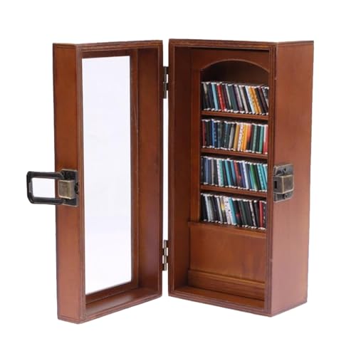 Miniatur- -Dekoration, kleine Büchervitrine aus Holz, handgemachte Miniatur-Buchbox, Bücherkasten-Vitrine, Heimdekoration, Stressabbau für Wohnzimmer Miniatur- -Dekoration, kleine Büchervitrine aus Holz, handgemachte Miniatur-Buchbox, Bücherkasten-Vitrine, Heimdekoration, Stressabbau für Wohnzimmer von Genérico