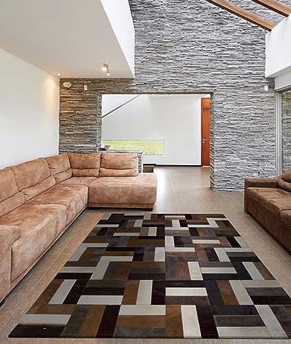 Neuer Teppich aus Rindsleder Patchwork Cod Marmic 12 (180 x 240 cm) von Genérico