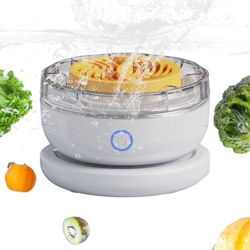 Obst- und Gemüsewaschmaschine – Reiniger für Obst und | Salatschleuder in beide Richtungen schleudern und trocknen Sie Salat, Obst und , rotierendes Küchenzubehör von Genérico