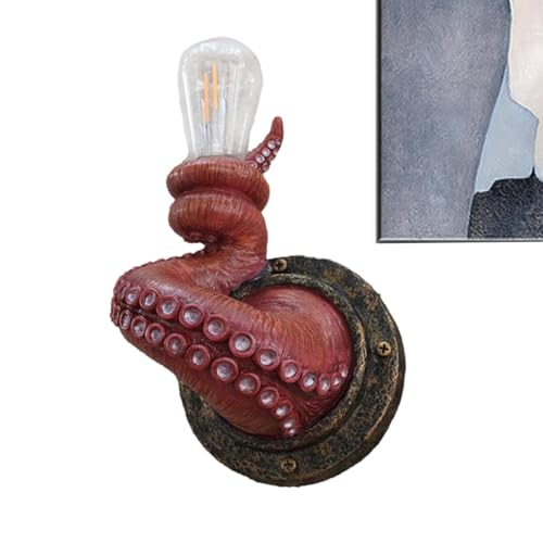 Oktopus-Wandleuchte, Wandleuchten für den Flur, Tentakelstatue aus Kunstharz, kunstvoll mit Beleuchtung, gruseliger Akzent, langlebig, hängende Dekoration Oktopus-Wandleuchte, Wandleuchten für den Flur, Tentakelstatue aus Kunstharz, kunstvoll mit Beleuchtung, gruseliger Akzent, langlebig, hängende Dekoration von Genérico