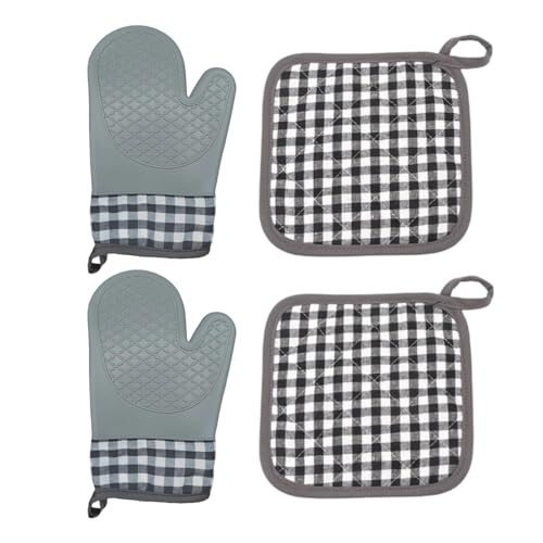 Oven Mitts Hitzeresistent, Hot Mitts Hitzeresistent, Heißgetopf, Airfryer, Outdoor, Hitzeschutz, Textur, Grip, Grillhandschuhe für Mikrowelle von Genérico