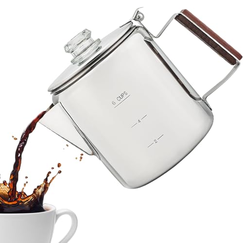 Percolator Kaffeekanne - Kaffeemaschine - -Kaffeekanne | Kaffeemaschine | Tragbare Maschine mit kompaktem Vintage-Design für Treffen mit der Familie und Freunden am Camp-strandd von Genérico