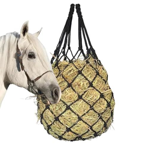 Pferdeheunhöfe – Starkes Futternetz | Tränenbeständiges Futternetz mit stabiler Federung, Hedice Rasenmäher für Beschäftigung und Kontrolle, Heurbeutel für Stall von Genérico
