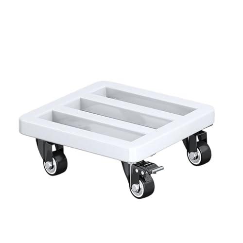 Pflanzenständer mit Rädern, 30 x 30 x 88 cm, Metall-Pflanzenständer auf Rädern, mobiles Blumentopf-Tablett, für luftdrehende von Genérico