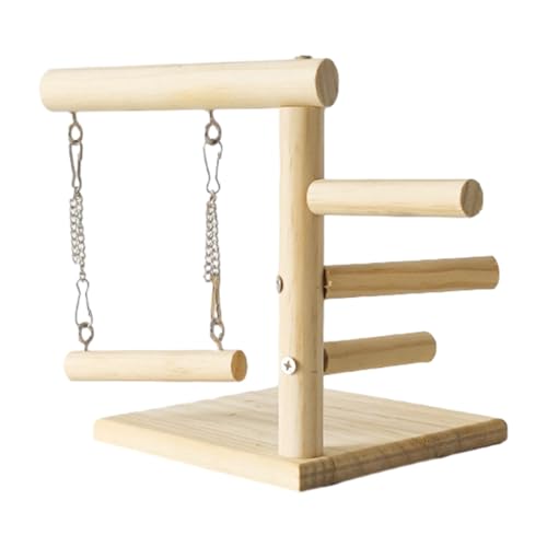 Play Play Stand - Tablerop Pergy Tree, Bird Activity Post | Robuster Jagdturm aus Holz mit glatter Oberfläche, Anreicherungsspielzeug für Wellensittiche aus Maca für Jau Strohhalme von Genérico