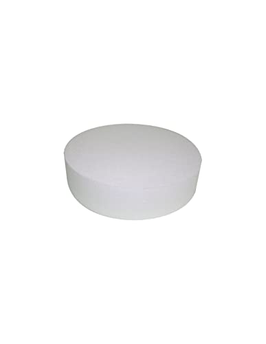 Polystyrol-Scheibe für Torten, aus Polystyrol, neutralweiß, Höhe 2,5 cm, Durchmesser 35 cm. von Generico