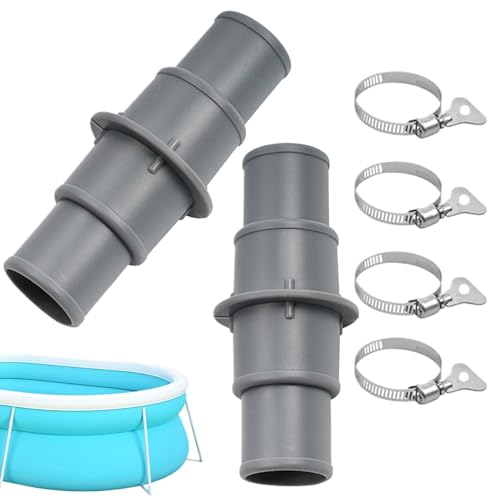Poolanschluss-Set: 2-teilige Schlauchkupplungsschellen, einfache Installation von aufblasbaren Filtern | Adapter für Garten Hotel Beach House Trans Poolanschluss-Set: 2-teilige Schlauchkupplungsschellen, einfache Installation von aufblasbaren Filtern | Adapter für Garten Hotel Beach House Trans von Genérico