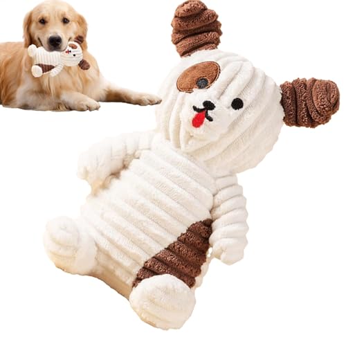 Quietschendes Hundespielzeug, gefüllt, quietschende Plüschtiere, quietschende Hunde, beruhigendes Spielzeug für aggressive Kauer, niedliches interaktives Kauspielzeug für Hunde von Genérico