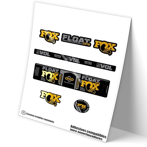 Ref: VP472 Aufkleber, kompatibel mit Stoßdämpfer, FOX FLOAT DPS Elite 2021-22MTB, Sticker, Aufkleber, Aufkleber für Mountainbikes. (CHROME-GOLD) von Genérico