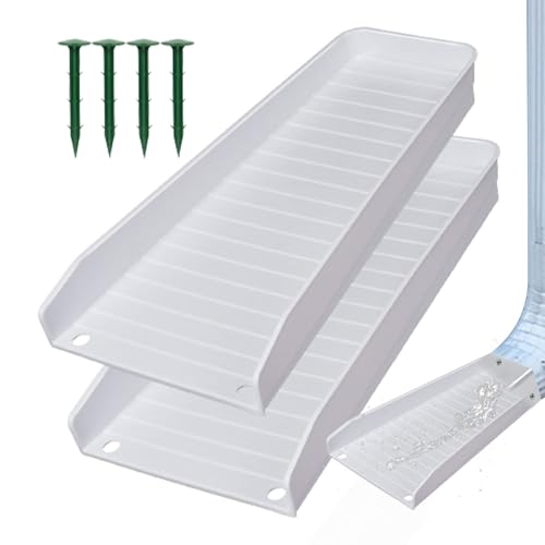 Regenrinnenschutz – Robuste Düsenverlängerung, Wasserumleitungsschutz | 2 Stück mit Nägeln für eine schnelle Konfiguration, verhindern Schäden an Boden und Gras, p Regenrinnenschutz – Robuste Düsenverlängerung, Wasserumleitungsschutz | 2 Stück mit Nägeln für eine schnelle Konfiguration, verhindern Schäden an Boden und Gras, p von Genérico