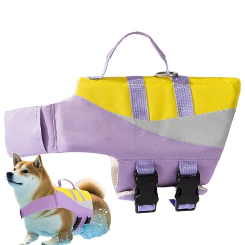 Rettungsjacke für Hunde, vorteilhafte Sicherheitsjacke mit Griff | Caniglio Giest Hund zum Schwimmen | wasserdichte Schwimmjacke für den Pool aus Leder von Genérico