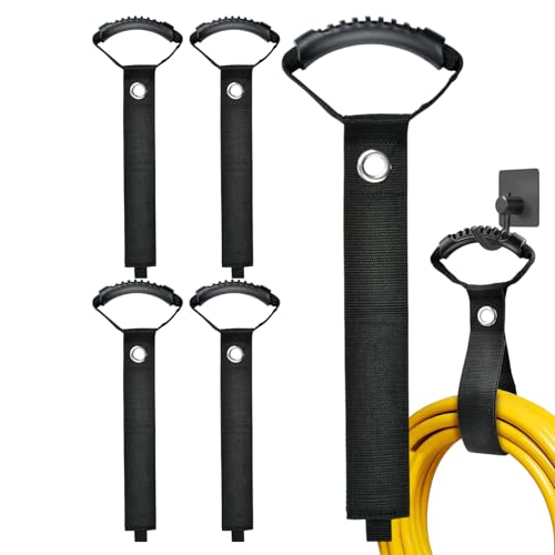 Robuste Aufbewahrungsgurte | 5 Stück robuste Kabel-Organizer – Mehrzweck-Halter mit Ring für Werkstatt, Garage, Garten, Haus Robuste Aufbewahrungsgurte | 5 Stück robuste Kabel-Organizer – Mehrzweck-Halter mit Ring für Werkstatt, Garage, Garten, Haus von Genérico