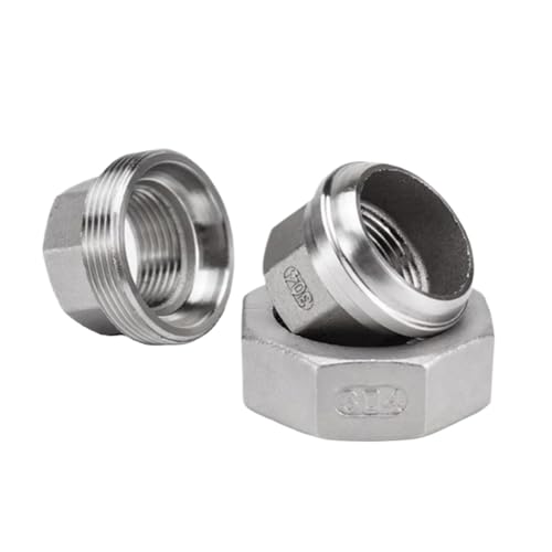 Rohrverbinder aus Edelstahl mit starrem Kugelgelenk, 1/4 Zoll - 10,2 cm, weiblich-weiblich für Sanitärleitungen (BSPT SS304 F-F,1/4 Zoll) von Genérico