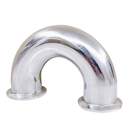 Rohrverschraubung aus Edelstahl mit 3/4 Zoll, 1 Zoll, 2 Zoll und 3 Zoll, 19 mm bis 76 mm Außendurchmesser, 45/90/180 Grad (180 Grad, 63 mm x Ferrule 77,5_OTHER) von Genérico