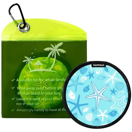 Sand Remover - Sand Off Mitt | Portable Clean Waterproof Soft Reusable Surf Feet Removal Accessories Beach Powder Cleaner Pouch for Skin Camping Essennttials von Genérico
