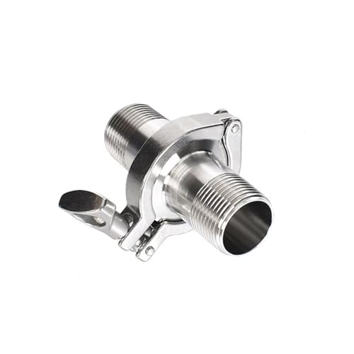 Sanitär-Zubehör-Set aus 304 Edelstahl, 1/4 Zoll, 3/8 Zoll, 1/2 Zoll, 3/4 Zoll, 1,2 Zoll und 0,5 Zoll, mit männlicher Gewindebuchse, Dreifachklemme und Silikondichtung. (3I4 (Ferrule 34)) von Genérico