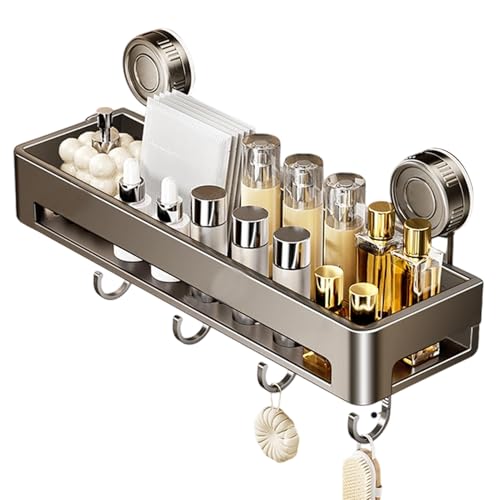 Saugnapf-Regale für Badezimmer, Saugnapf- für Duschwand, Badezimmerzubehör ohne Bohren, Organizer mit Haken für Shampoo, Handtuch und Seife, Organisation und Aufbewahrung Saugnapf-Regale für Badezimmer, Saugnapf- für Duschwand, Badezimmerzubehör ohne Bohren, Organizer mit Haken für Shampoo, Handtuch und Seife, Organisation und Aufbewahrung von Genérico