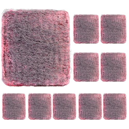 Scheuerschwamm aus Stahlwolle mit Seife, 10 Stück, Metallfaser-Pads, Küchenutensilien zum Reinigen von Töpfen, Pfannen, Öfen und Bädern zu Hause von Genérico