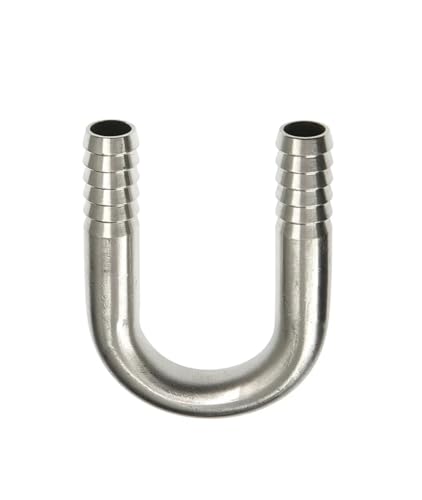 Schlauchschlauch, 6 mm, 8 mm, 10 mm, 12 mm, 13 mm, 14 mm, 15 mm, 16 mm, 20 mm, 25 mm, 32 mm, 40 mm, 50 mm, U-förmiger Schlauchverteiler, 304 Edelstahl (U-Shape 8 mm) von Genérico