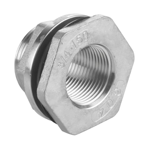 Schlauchverbinder aus Edelstahl, 1/4 Zoll, 3/8 Zoll, 1/2 Zoll, 3/4 Zoll, 1 - 2 Zoll, für Schottrohr, für Wassertankablauf (SS316L_2 Zoll) von Genérico